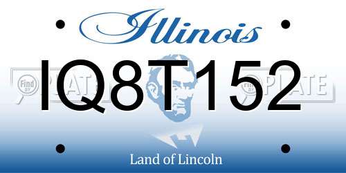IQ8T152 Illinois License Plate