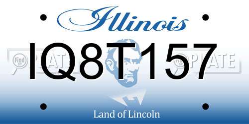 IQ8T157 Illinois License Plate