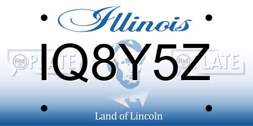 IQ8Y5Z Illinois License Plate