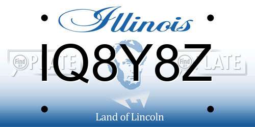 IQ8Y8Z Illinois License Plate