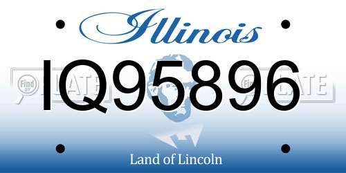 IQ95896 Illinois License Plate