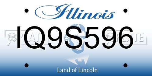 IQ9S596 Illinois License Plate