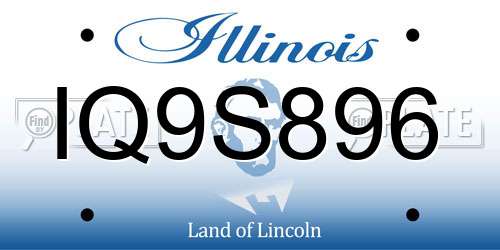 IQ9S896 Illinois License Plate