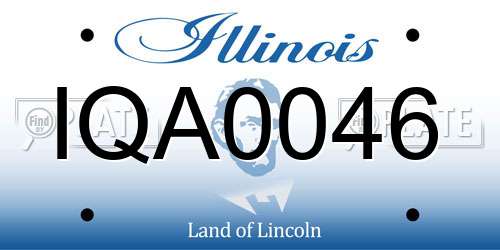 IQA0046 Illinois License Plate