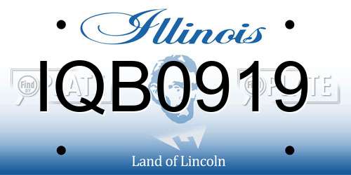 IQB0919 Illinois License Plate