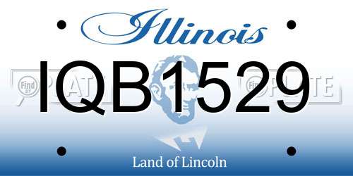 IQB1529 Illinois License Plate