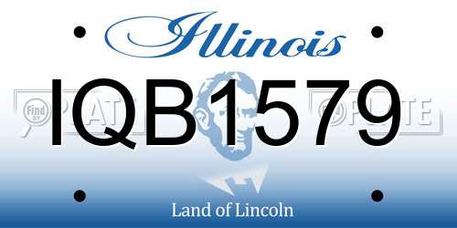 IQB1579 Illinois License Plate