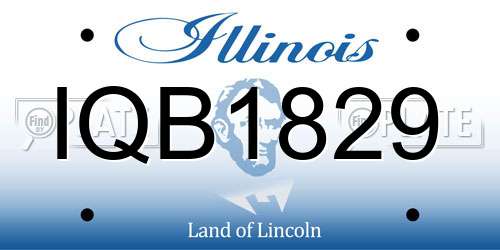 IQB1829 Illinois License Plate