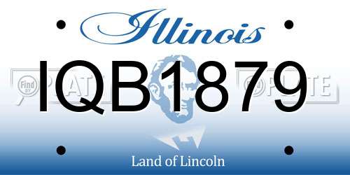 IQB1879 Illinois License Plate