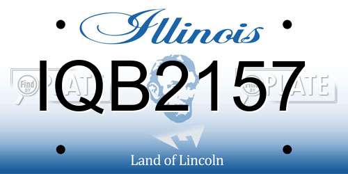 IQB2157 Illinois License Plate
