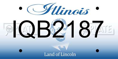 IQB2187 Illinois License Plate
