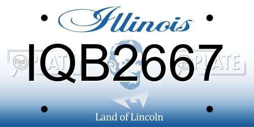 IQB2667 Illinois License Plate