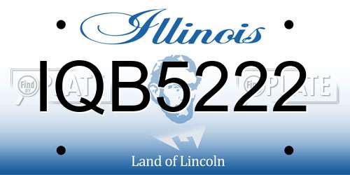 IQB5222 Illinois License Plate