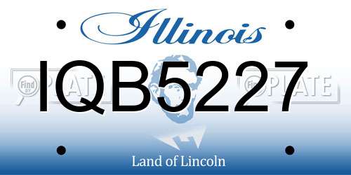 IQB5227 Illinois License Plate