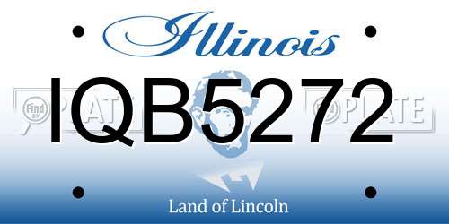 IQB5272 Illinois License Plate