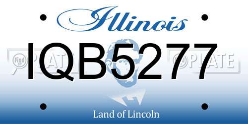 IQB5277 Illinois License Plate