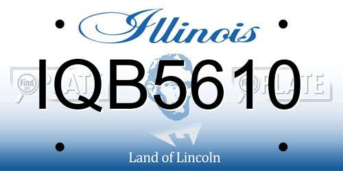 IQB5610 Illinois License Plate