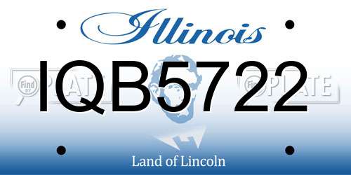 IQB5722 Illinois License Plate
