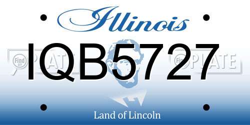 IQB5727 Illinois License Plate