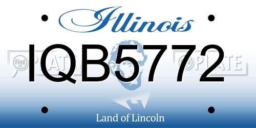 IQB5772 Illinois License Plate