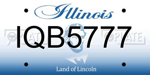 IQB5777 Illinois License Plate