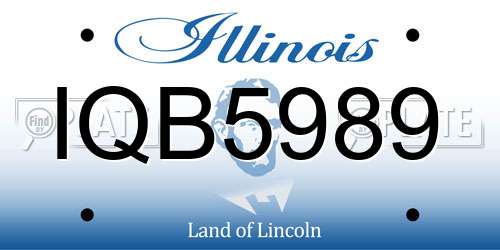 IQB5989 Illinois License Plate