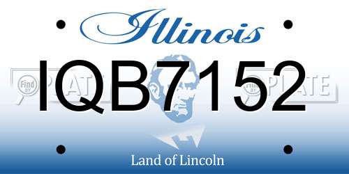 IQB7152 Illinois License Plate