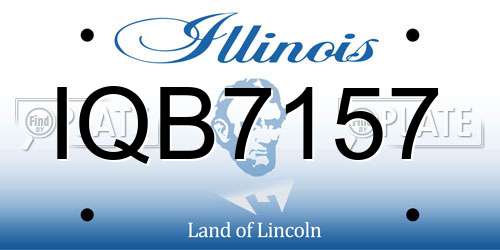 IQB7157 Illinois License Plate