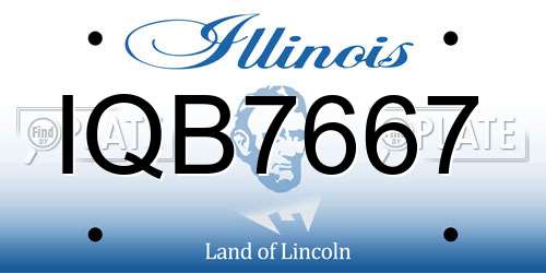 IQB7667 Illinois License Plate