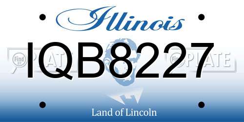 IQB8227 Illinois License Plate