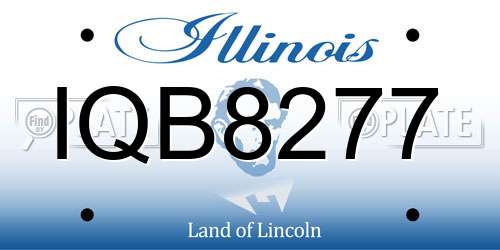 IQB8277 Illinois License Plate