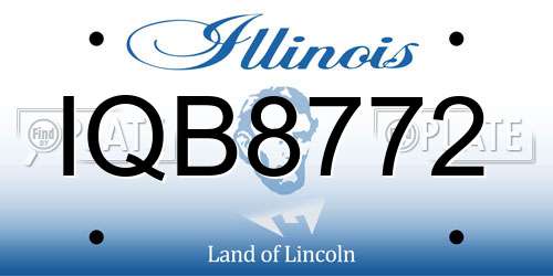 IQB8772 Illinois License Plate