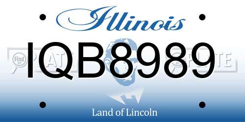 IQB8989 Illinois License Plate