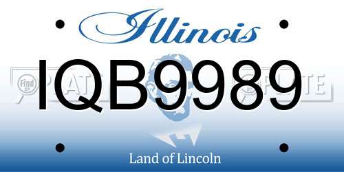 IQB9989 Illinois License Plate