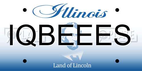 IQBEEES Illinois License Plate