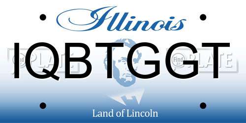 IQBTGGT Illinois License Plate