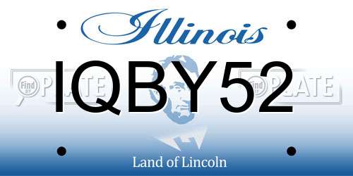 IQBY52 Illinois License Plate