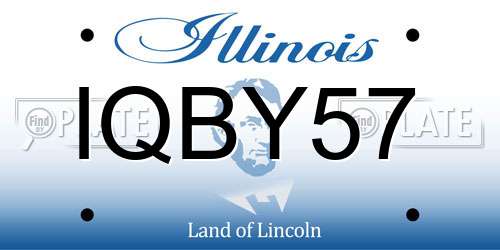 IQBY57 Illinois License Plate