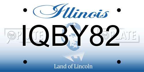 IQBY82 Illinois License Plate