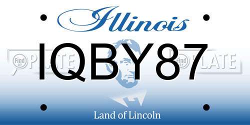 IQBY87 Illinois License Plate