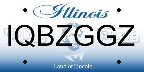 IQBZGGZ Illinois License Plate