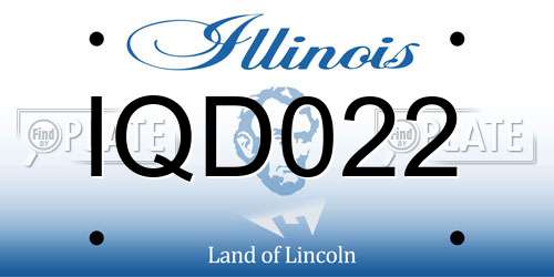 IQD022 Illinois License Plate