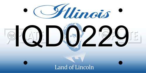 IQD0229 Illinois License Plate