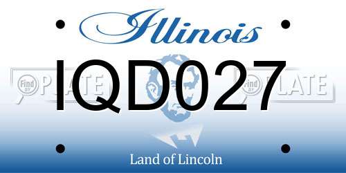 IQD027 Illinois License Plate