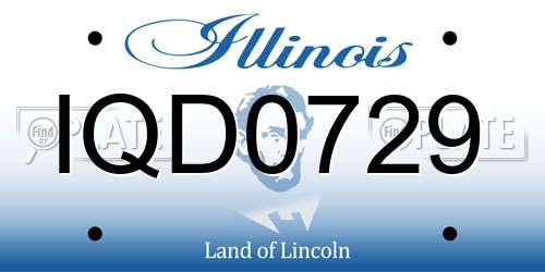IQD0729 Illinois License Plate