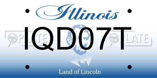 IQD07T Illinois License Plate