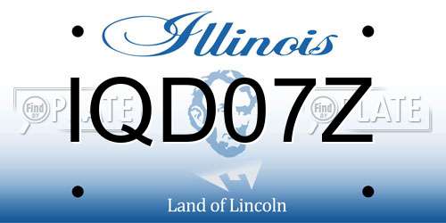 IQD07Z Illinois License Plate