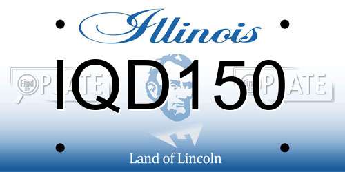 IQD150 Illinois License Plate