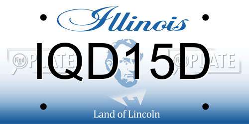 IQD15D Illinois License Plate