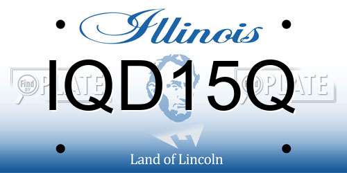 IQD15Q Illinois License Plate